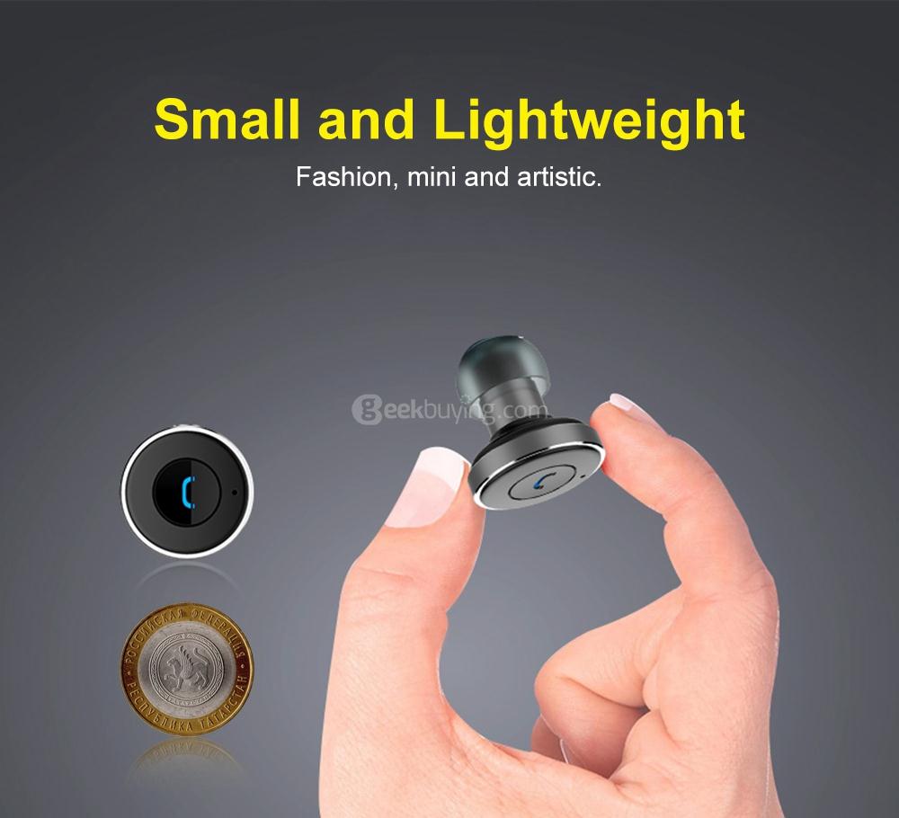 AWEI A870BL Dual USB Car Charger Bluetooth V4.1 Earphones - Rose Gold