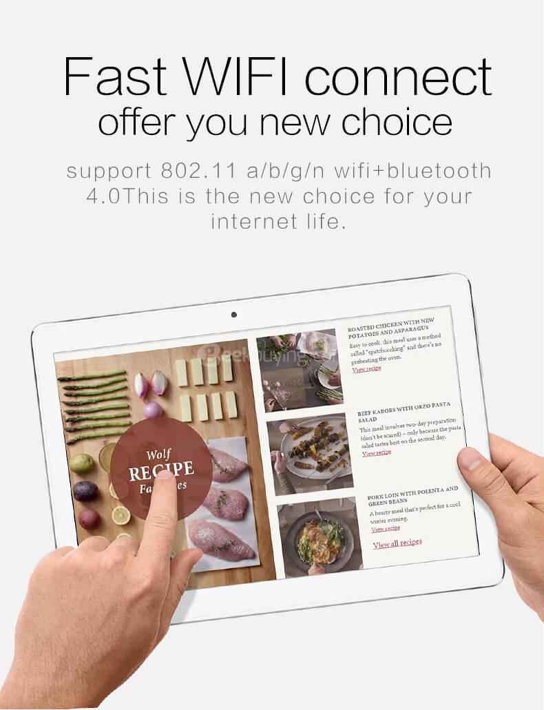 VOYO Q101 4G Phablet 10.1 Inch Octa Core MTK6753 1.5GHz 2GB RAM 32GB ROM TF Card Dual Cameras Bluetooth 4.0 Sim Slot - Gold