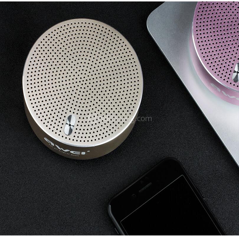 Original Awei Y800 Mini Bluetooth Speaker 3D Stereo DSP HD Noise Reduction Deep Bass Subwoofer Support TF Card - Rose Gold