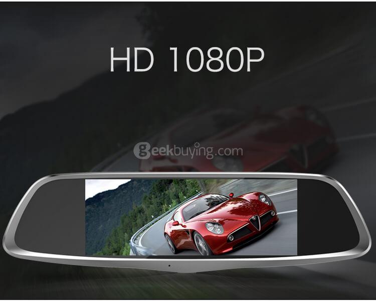 CARSUITE T8 Smart Android Car Rearview Mirror Camera FHD 1080P GPS - Black