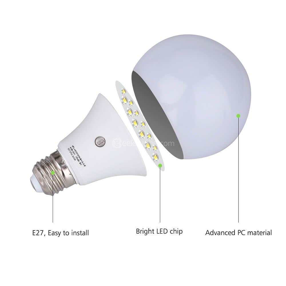 E27 MFX-A80SP5730-9W-S-G-B LED Sensor Bulb Warm Light - White