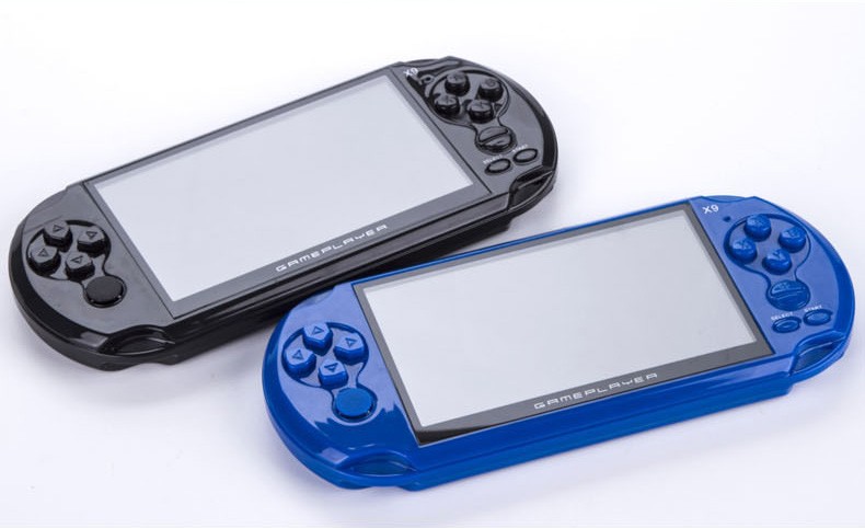 Coolboy X9 5.0 Inch Handheld Game Player Support TV Output with MP3/Movie Camera Handheld Game Console - Blue