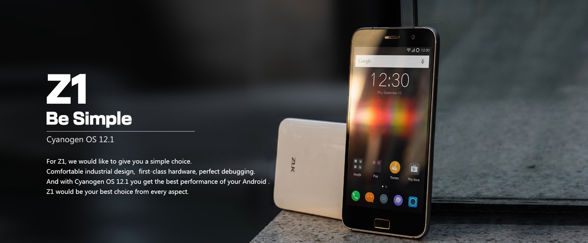 LENOVO ZUK Z1 5.5Inch 4G LTE Smartphone FHD Screen 3GB 64GB Snapdragon 801 13.0MP U-Touch 4100mAh - Gray