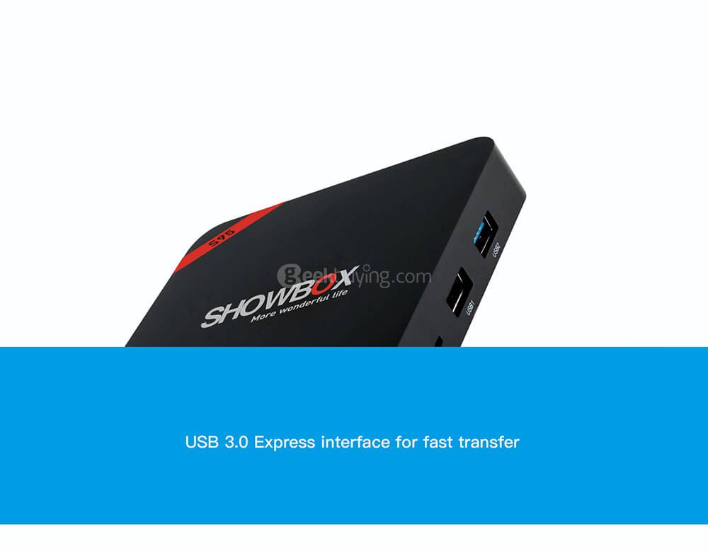Bundle SHOWBOX S95 Android 7.1 RK3328 4K HDR Media Player + Rii i8+ 2.4G Wireless Israel Hebrew Language Keyboard White