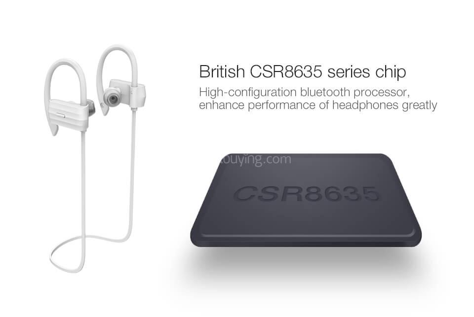 GGMM W600 Wireless Bluetooth V4.1 Sports Earphone with Remote Control - Black
