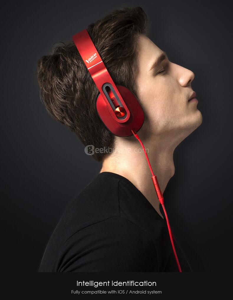 1MORE Super Bass Wired Headphones 3.5mm Jack with Mic - Black + Red