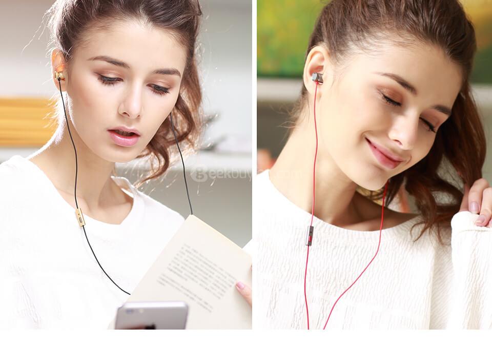 GGMM EJ102 Nightingale Dynamic Stereo In-ear Earphones - Golden