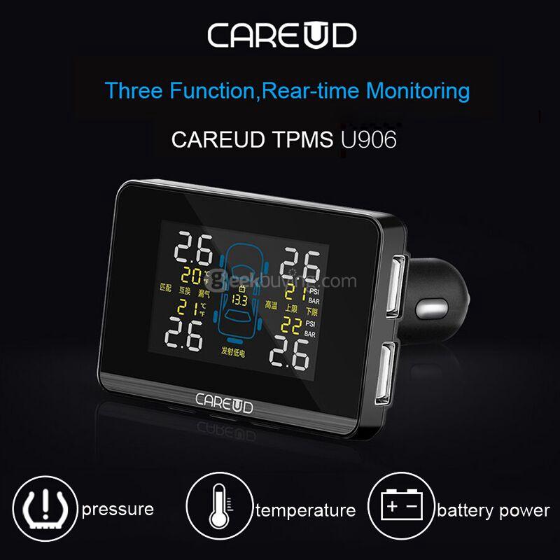 CAREUD U906NF TPMS Tire Pressure Monitoring System Four Internal Sensors - Black
