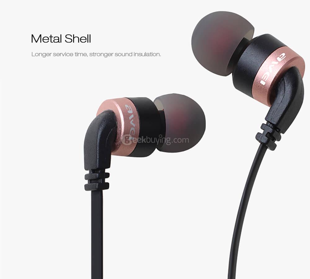 AWEI ES-30TY Wired Stereo In-ear Earphones Headphones - Black