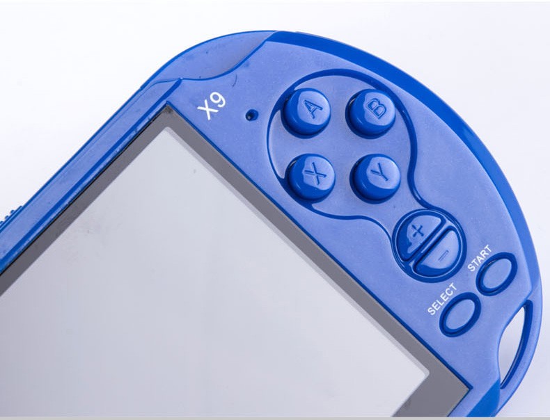 Coolboy X9 5.0 Inch Handheld Game Player Support TV Output with MP3/Movie Camera Handheld Game Console - Blue