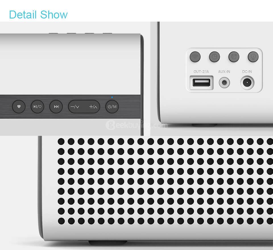 GGMM ES-201 E3 Portable WiFi Bluetooth Dual Wireless Connection Multifunctional Speaker - White