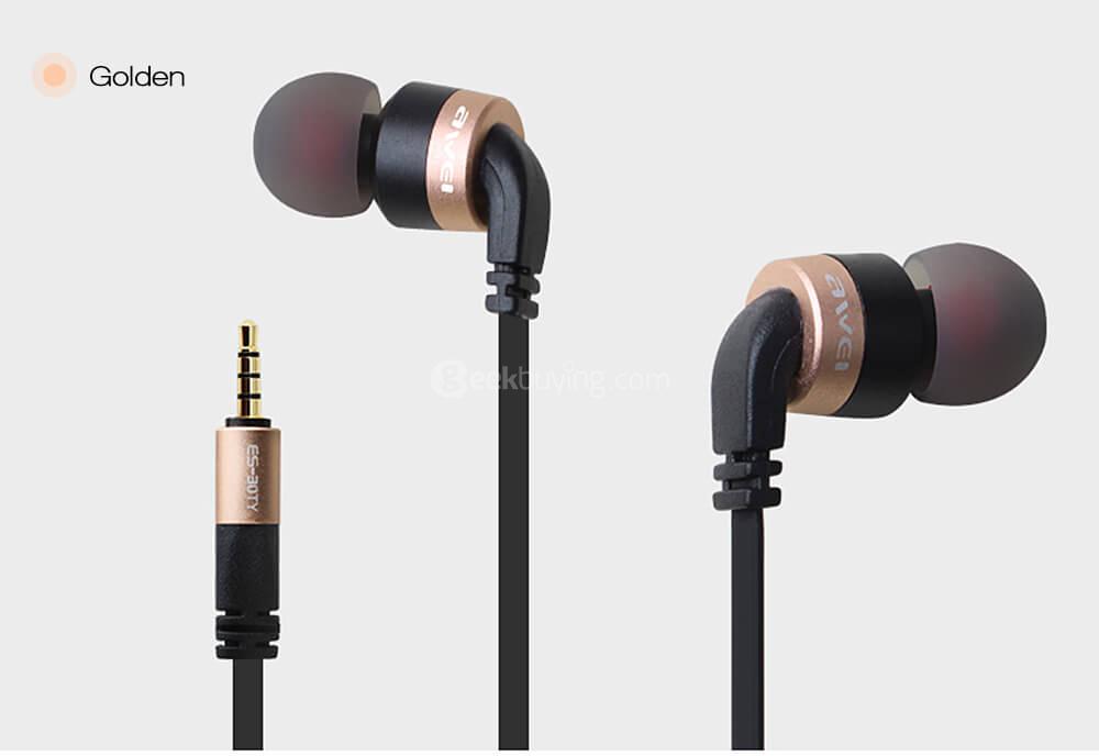 AWEI ES-30TY Wired Stereo In-ear Earphones Headphones - Black