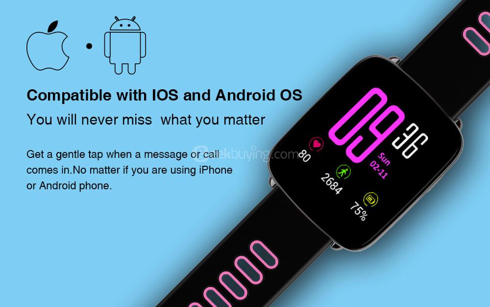 Makibes GV68 Smart Watch MTK2502 IP68 Water Resistant Bluetooth Message Call Reminder Remote Camera Compatible with IOS Android - Green