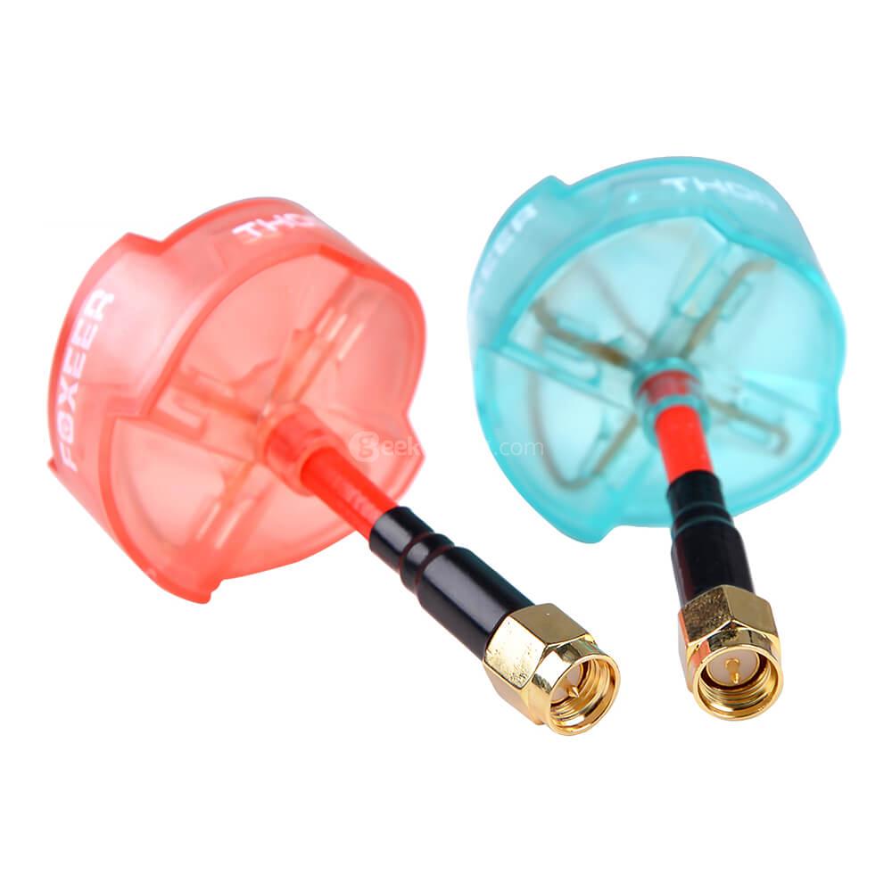 Foxeer THOR 5.8Ghz 3dBi 4-Leaf Clover RHCP Antenna for TX/RX FPV Antenna SMA-plug - Blue