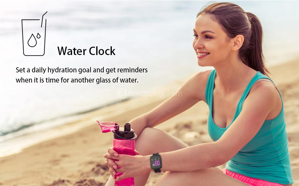 Makibes GV68 Smart Watch MTK2502 IP68 Water Resistant Bluetooth Message Call Reminder Remote Camera Compatible with IOS Android - Red