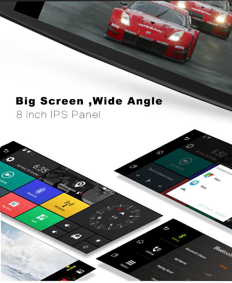 CARSUITE T8 Smart Android Car Rearview Mirror Camera FHD 1080P GPS - Black