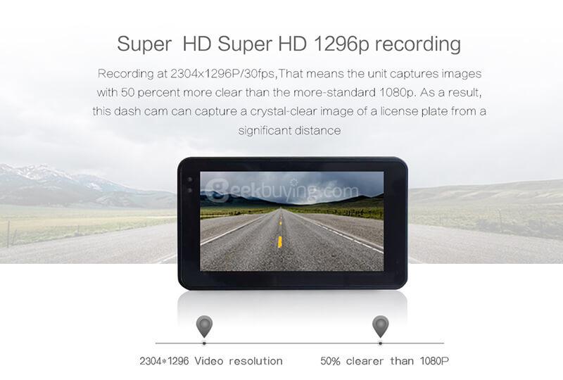 CARSUITE MX9 Car DVR 1080P 3.0-inch IPS LCD 70 Degree Cyclic Recording Motion Detection - Silver
