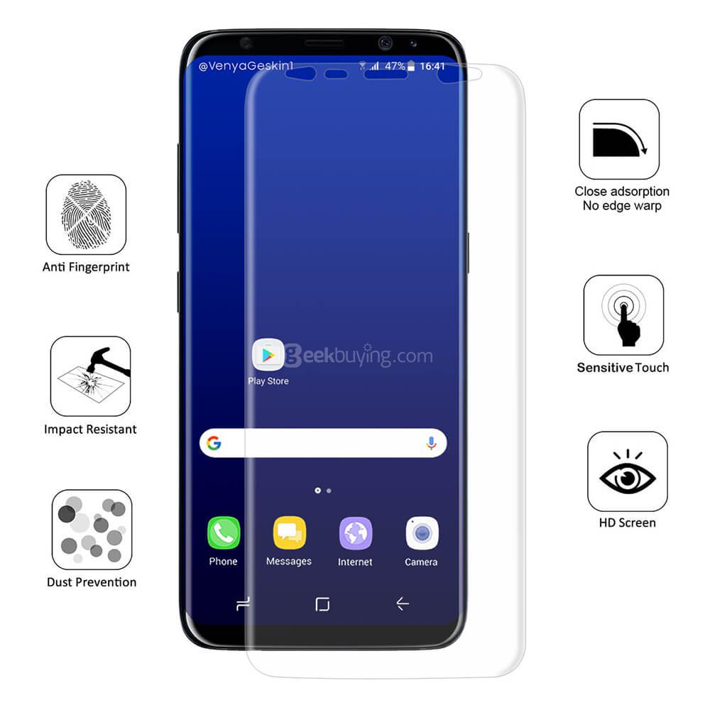 Hat-Prince 0.1 mm 3D Explosion-proof Membrane Screen Film Glass Film Tempered Glass Screen Protector For Galaxy S8 - Transparent