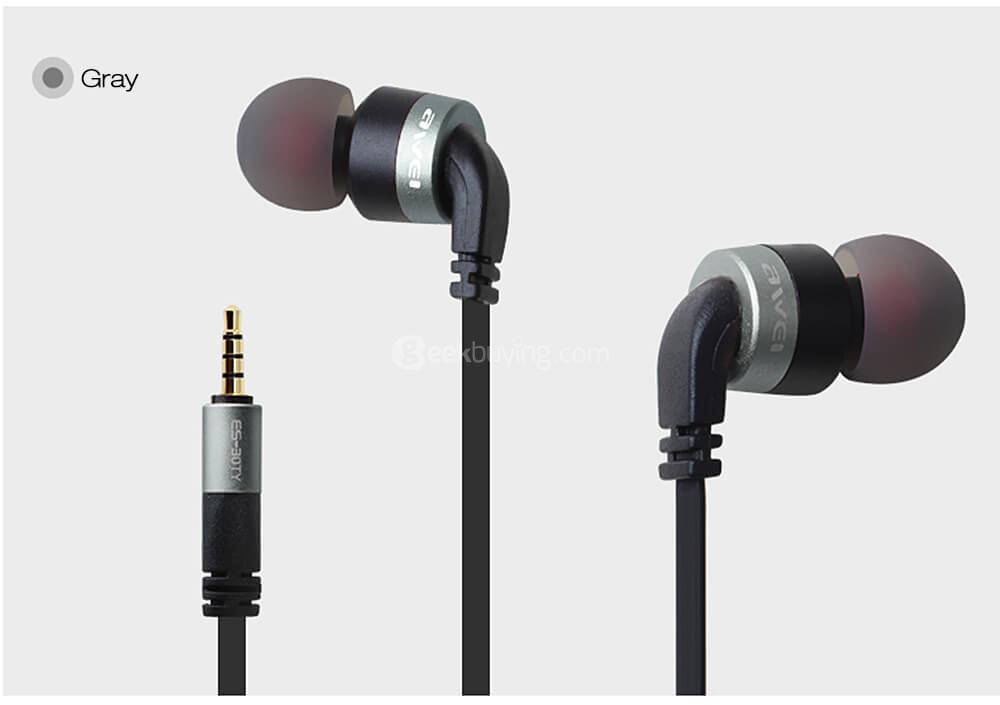 AWEI ES-30TY Wired Stereo In-ear Earphones Headphones - Black