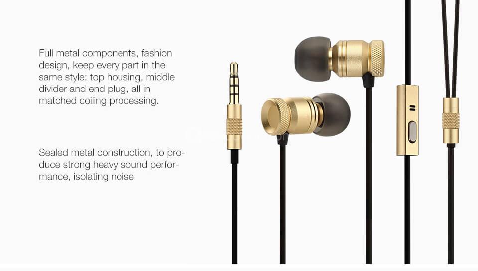 GGMM EJ102 Nightingale Dynamic Stereo In-ear Earphones - Golden