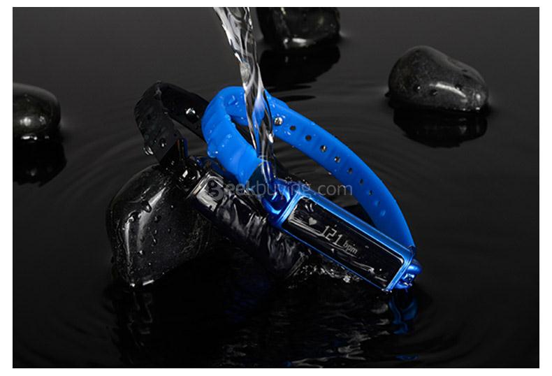 DB02 Smart Wrist Band IP67 Water Resistant OLED Touch Screen Heart Rate Monitor Pedometer Fitness Activity Tracker Compatible with Android iOS - Black