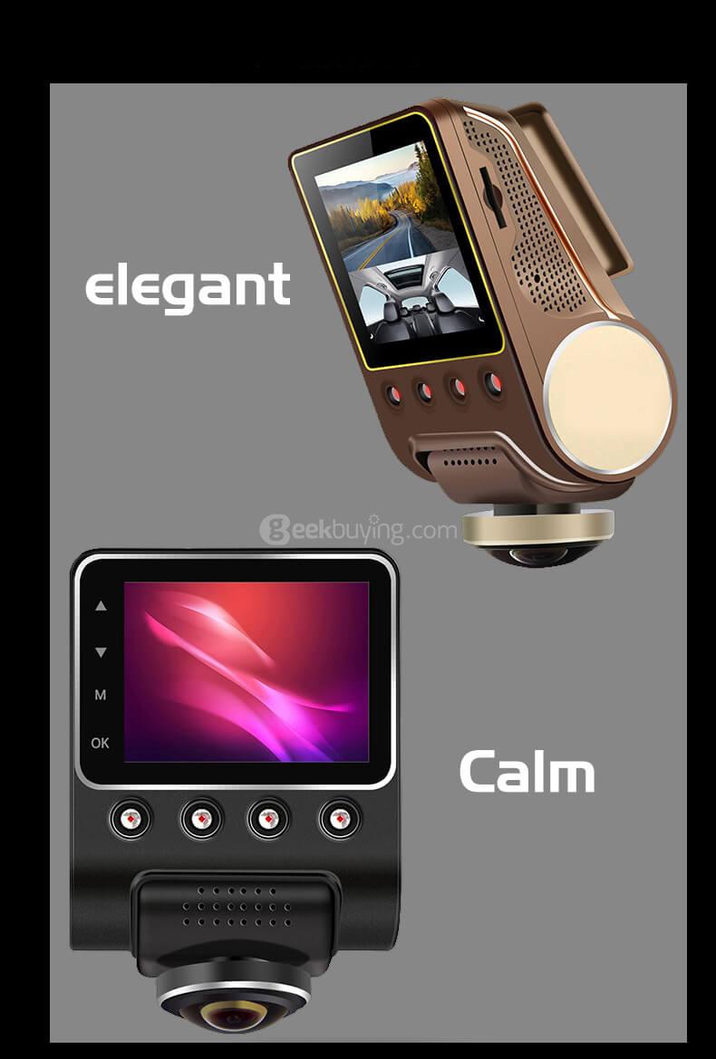 X360 360 Degree Panoramic WiFi Car DVR 2.5' IPS LCD 5.0 MP CMOS 1080P Wide Angle Lens Car DVR - Black