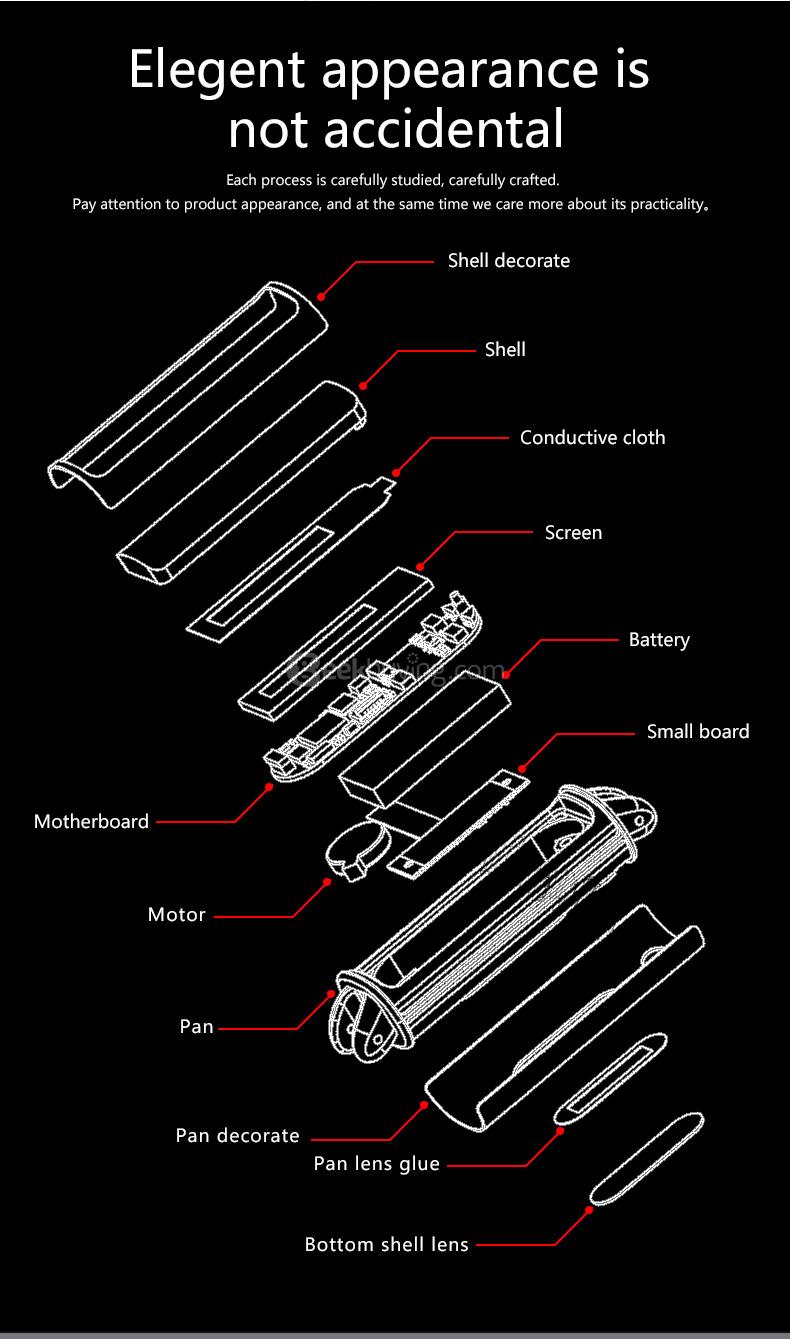 DB02 Smart Wrist Band IP67 Water Resistant OLED Touch Screen Heart Rate Monitor Pedometer Fitness Activity Tracker Compatible with Android iOS - Black