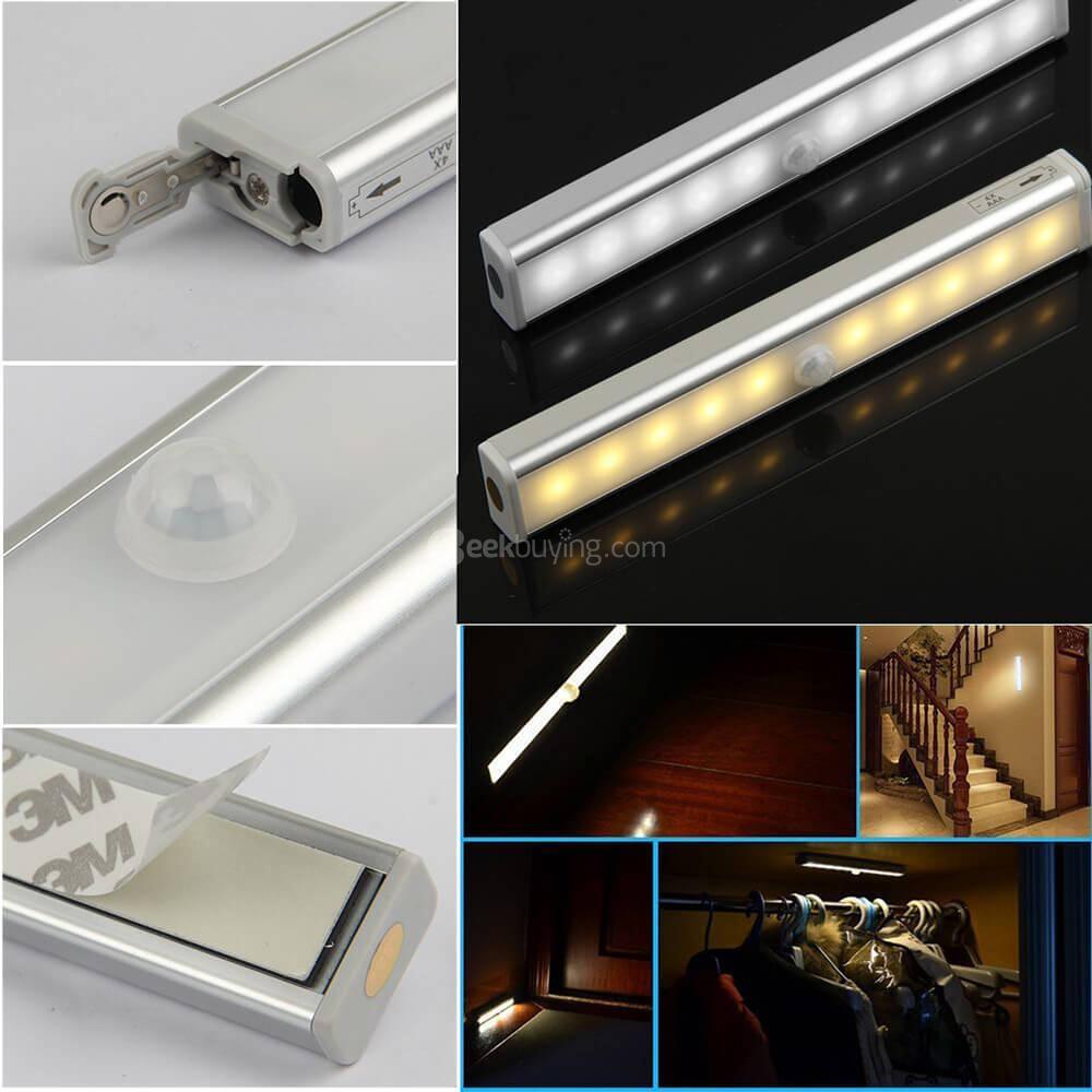 L802 Motion Sensor LED Night Light Battery Operated - White