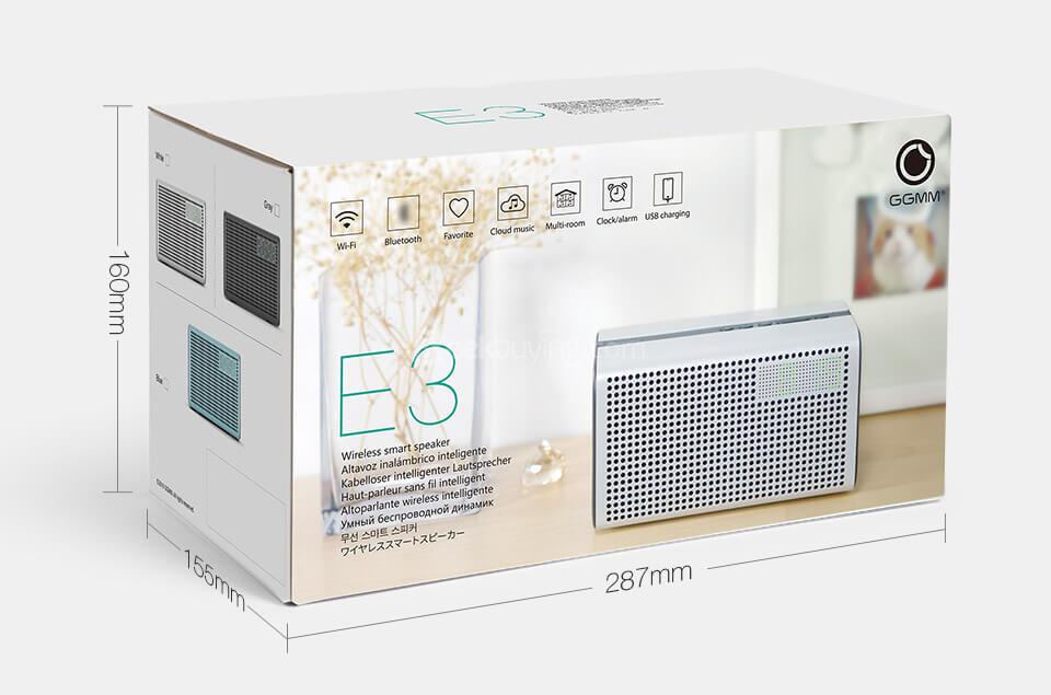 GGMM ES-201 E3 Portable WiFi Bluetooth Dual Wireless Connection Multifunctional Speaker - White