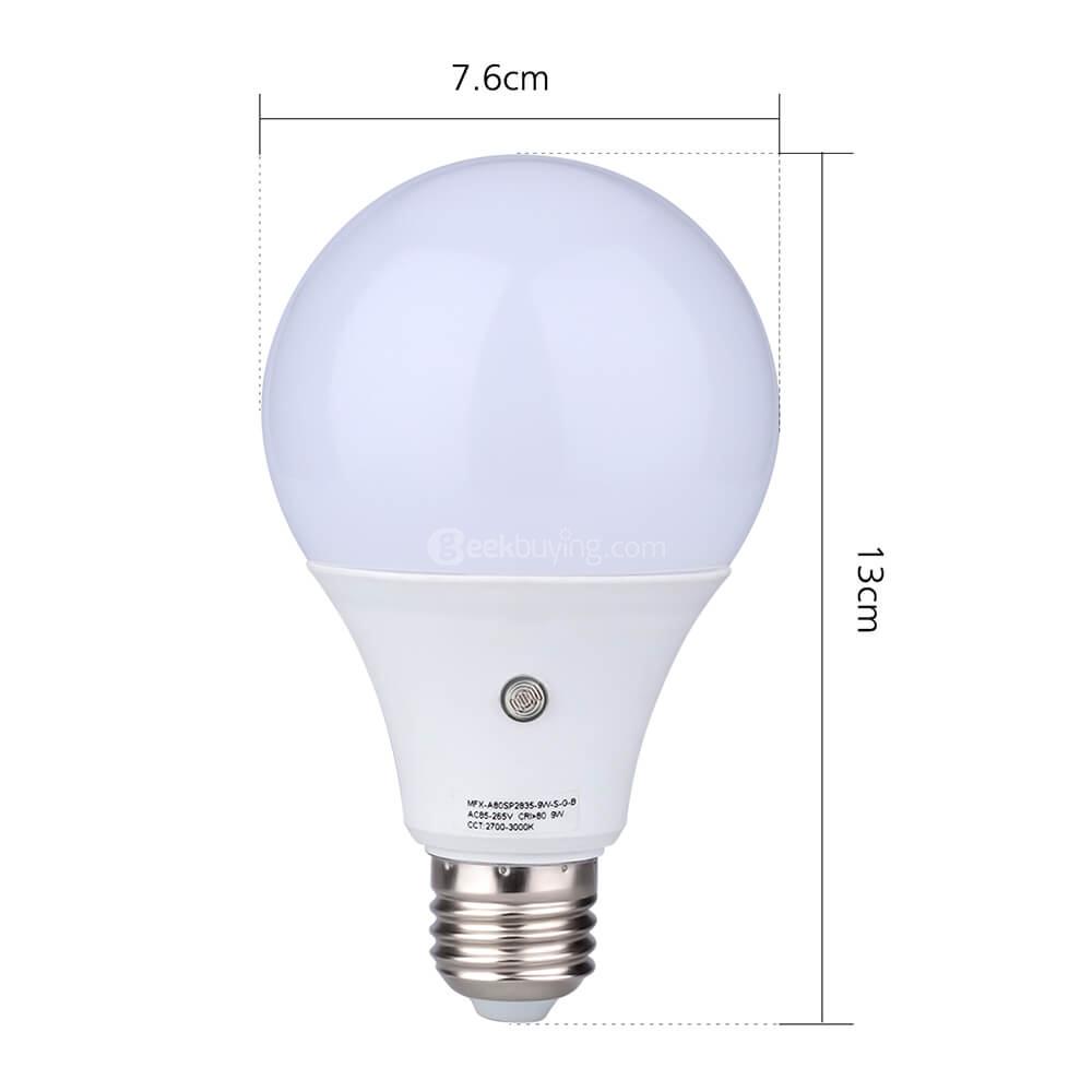 E27 MFX-A80SP5730-9W-S-G-B LED Sensor Bulb Warm Light - White