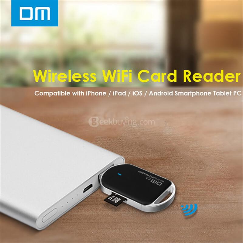 DM C1 WFD011 Wireless WiFi Card Reader USB 2.0 for Smartphones /Tablets - White
