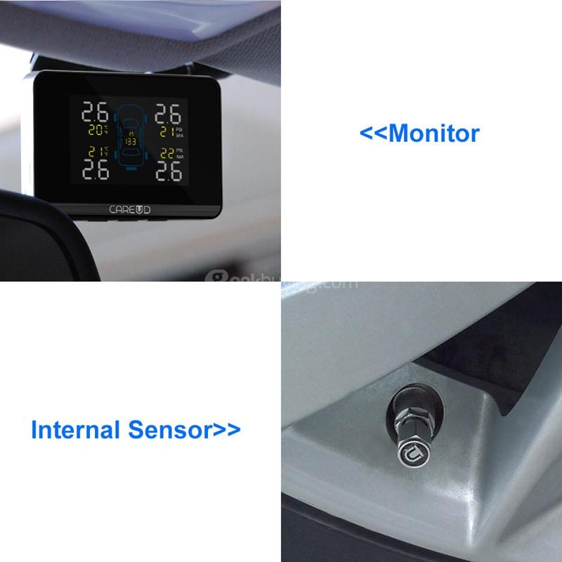 CAREUD U906NF TPMS Tire Pressure Monitoring System Four Internal Sensors - Black