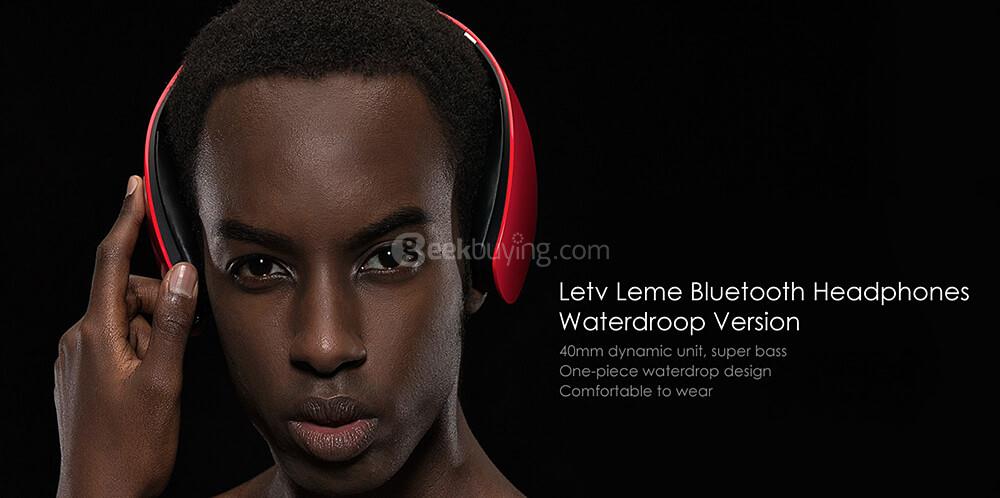 Letv Leme EB30 Bluetooth V4.1 Headphones Waterdrop Style - Black