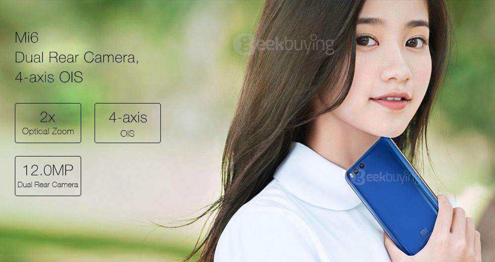 Xiaomi Mi6 5.15 Inch 4G LTE Smartphone 5.15 Inch 6GB 128GB Snapdragon 835 12.0MP Cam Android 7.1 NFC Dual Rear Cam Four-sided Curved 3D Glass Body - Black