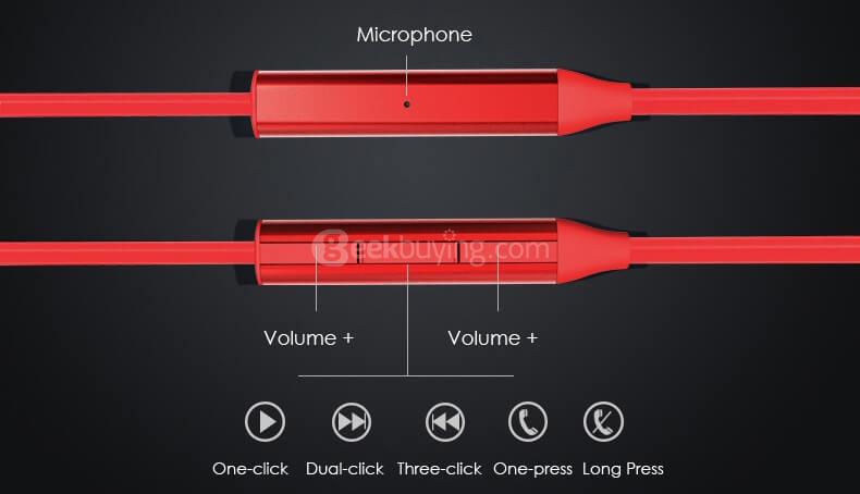 1MORE Super Bass Wired Headphones 3.5mm Jack with Mic - Black + Red