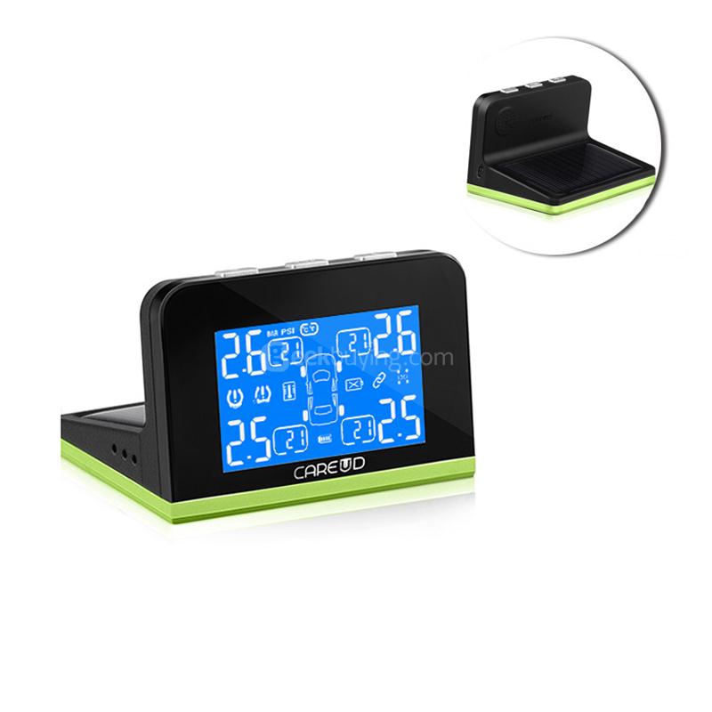 CAREUD U800WF Solar TPMS Tire Pressure Monitoring System Four External Sensors - Black