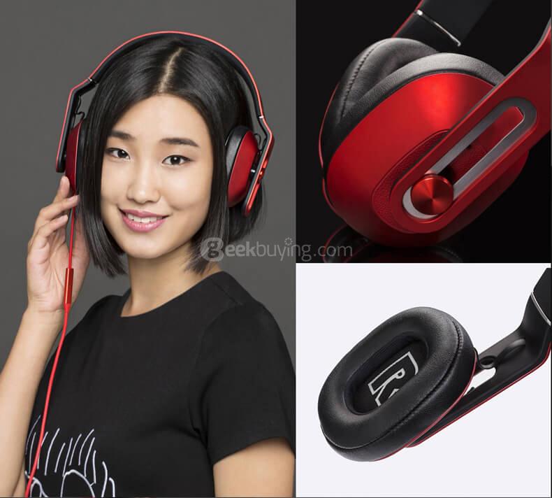 1MORE Super Bass Wired Headphones 3.5mm Jack with Mic - Black + Red