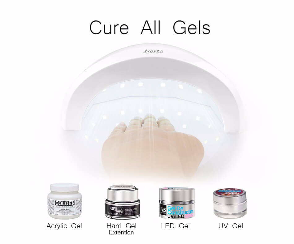 SUNONE 48W UV LED Nail Dryer - White