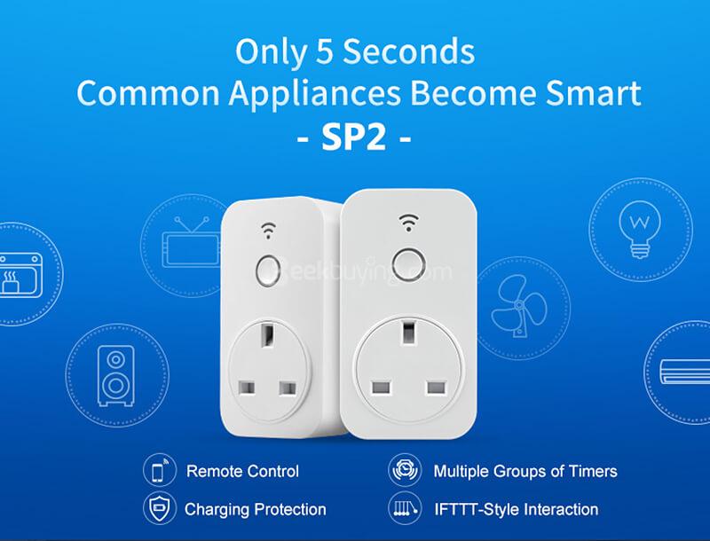 BroadLink SP2-UK WiFi Smart Home Socket Switch Plug Timer Remote Controll - UK Plug