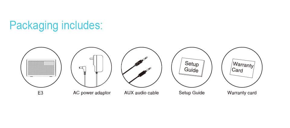 GGMM ES-201 E3 Portable WiFi Bluetooth Dual Wireless Connection Multifunctional Speaker - White