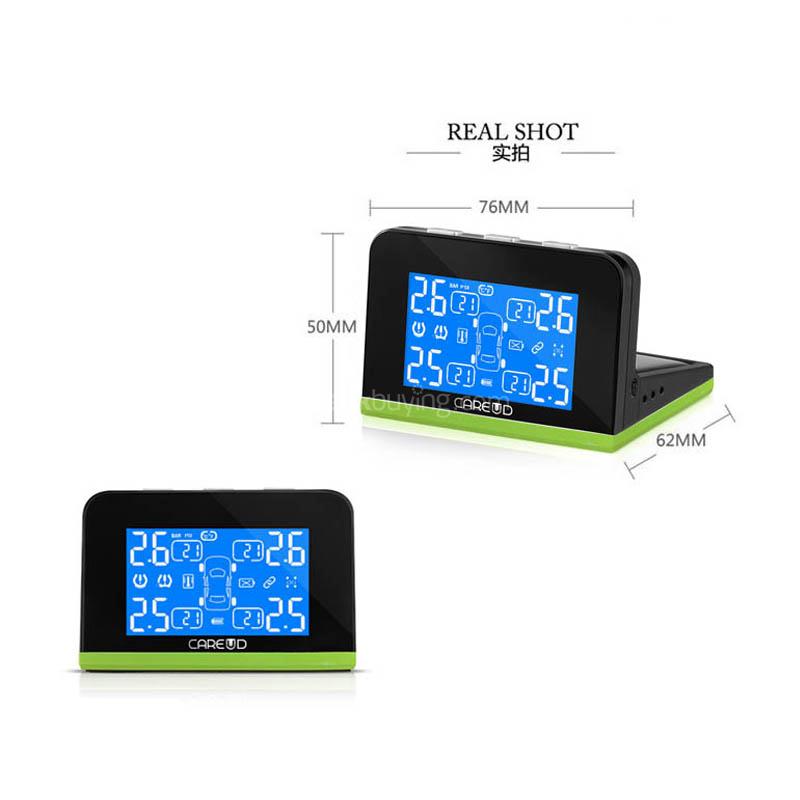 CAREUD U800WF Solar TPMS Tire Pressure Monitoring System Four External Sensors - Black