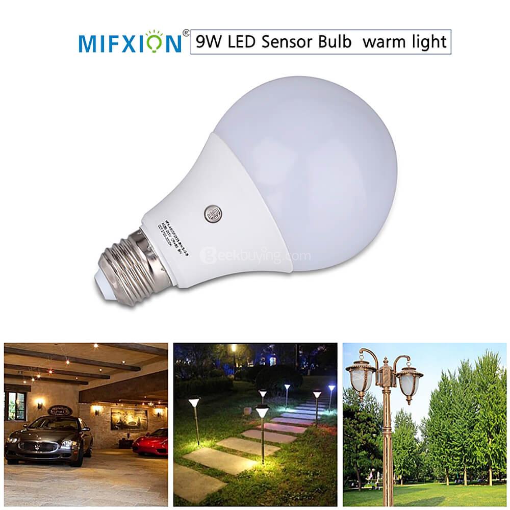 E27 MFX-A80SP5730-9W-S-G-B LED Sensor Bulb Warm Light - White