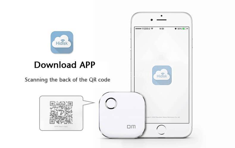 DM WFD015 WiFi Wireless 32GB U Disk Flash Drive for iOS / Android -White