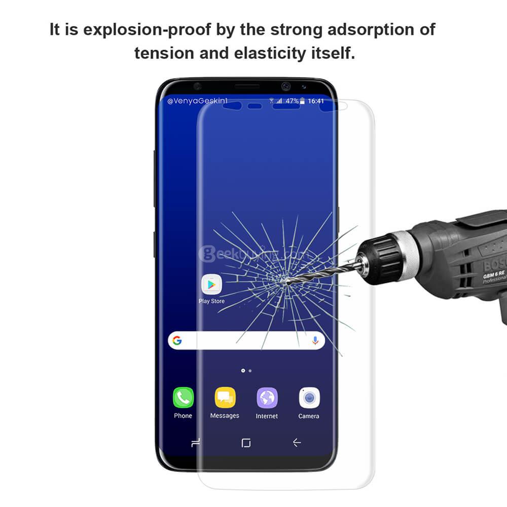 Hat-Prince 0.1 mm 3D Explosion-proof Membrane Screen Film Glass Film Tempered Glass Screen Protector For Galaxy S8 - Transparent