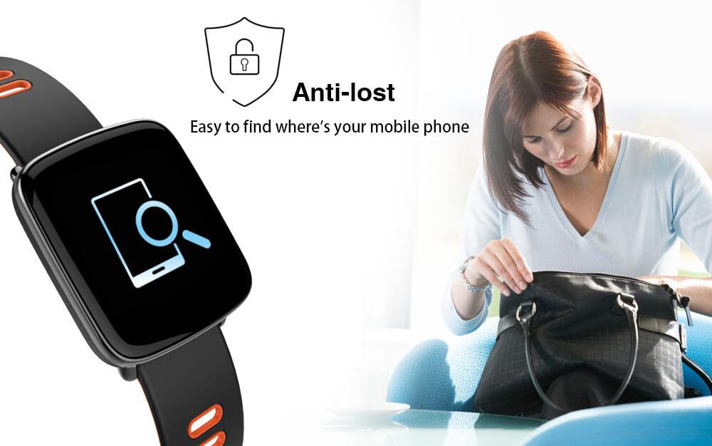 Makibes GV68 Smart Watch MTK2502 IP68 Water Resistant Bluetooth Message Call Reminder Remote Camera Compatible with IOS Android - Red