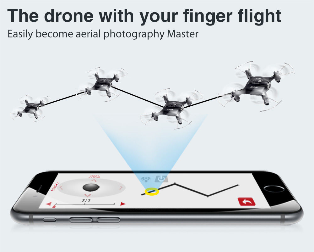 SYMA X21W WIFI FPV With HD 720P Camera Altitude Hold Mode RC Quadcopter RTF - Black