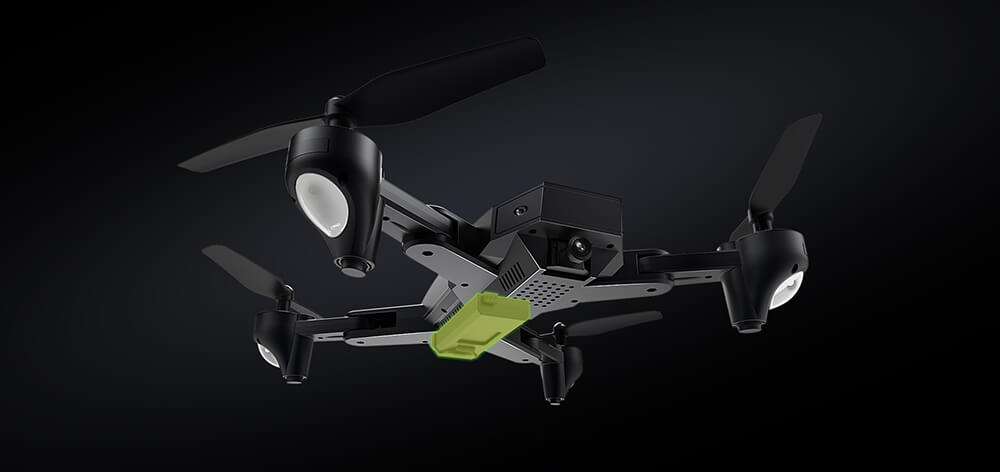 VISUO XS809HW 720P WIFI FPV Foldable Arm With Wide Angle Camera High Hold Mode RC Quadcopter RTF - Black