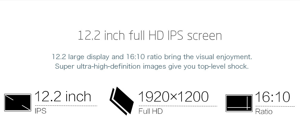 Teclast X5 Pro 2in1 Tablet 12.2 Inch 7th Gen Intel Core M3 Processor Dual Core 2.6GHz 8GB RAM 256GB SSD Type-C Windows 10 1920*1200 -Silver