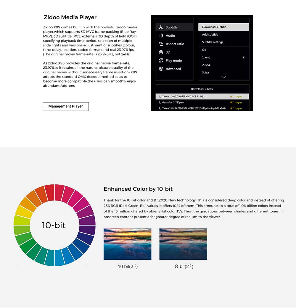 ZIDOO X9S Realtek RTD1295 Android 6.0 OpenWRT(NAS) TV BOX 2G/16G AC WIFI 1000M LAN HDR USB3.0 HDMI in SATA Bluetooth Media Player