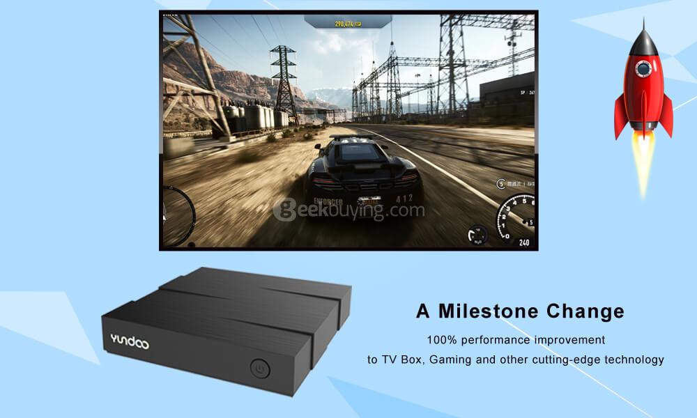 YUNDOO Y8 RK3399 4K TV BOX Android 6.0 2G/16G 802.11ac WIFI Gigabit LAN USB3.0